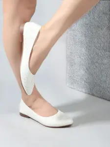 DressBerry Women Printed Pointed Toe Slip-On Ballerinas Flats