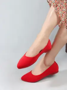 DressBerry Women Textured Ballerinas Flats