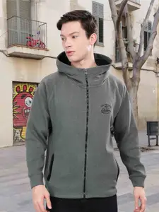 STELLERS Men Zipper Hooded Premium cotton Enzyme Bio WashedSweatshirt