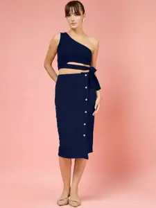 Oomph! One Shoulder Neck Sleeveless Top With Skirt