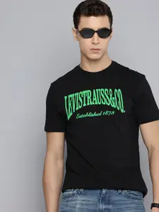 Levis Slim Fit Brand Logo Printed Pure Cotton T-shirt