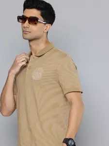 Levis Abstract Self Design Polo Collar Slim Fit T-shirt