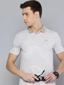 Levis Abstract Self Design Polo Collar Slim Fit T-shirt