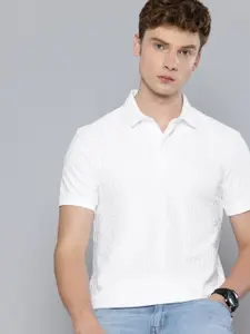 Levis Geometric Self Design Polo Collar Slim Fit T-shirt