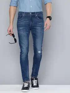 Levis Men Skinny Tapered Fit Cat Scratches Light Fade Stretchable Jeans