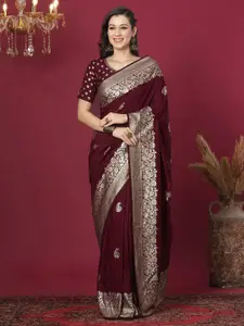 Satrani Woven Design Zari Banarasi Saree