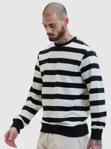 Snitch Men Striped Cotton Pullover