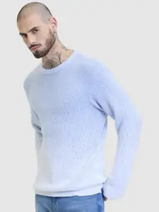 Snitch Men Round Neck Pullover Cotton Sweaters