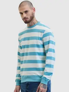 Snitch Men Striped Pullover Sweater
