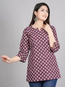 MF ERA Women Floral Printed Pure Cotton Kurti