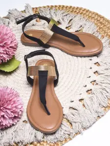 DIVASTRI Women Ethnic Open Toe Flats