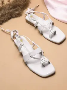 DIVASTRI Women Stylish Trending Lace-Ups One Toe Flats