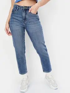 max Women Cotton Light Fade Mid-Rise Casual Jeans