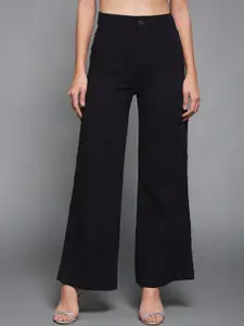 Miss Chase Women Wide Leg High-Rise Stretchable Cargo Jeans