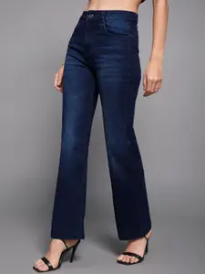 Miss Chase Women Wide Leg Mid-Rise Stretchable Jeans