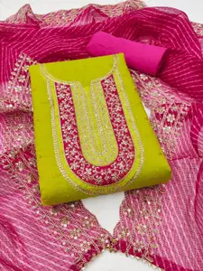 MANVAA Ethnic Motifs Woven Design Sequinned Unstitched Dress Material