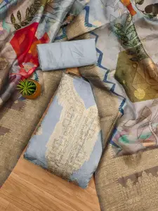 MANVAA Ethnic Motifs Woven Design Stone Work Organza Unstitched Dress Material