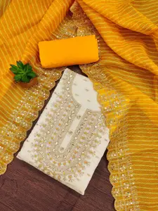 MANVAA Ethnic Motifs Woven Design Sequinned Unstitched Dress Material