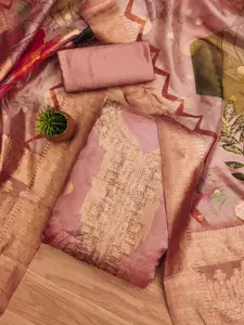 MANVAA Ethnic Motifs Woven Design Stone Work Organza Unstitched Dress Material