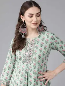 SITA FASHION HUB Women Ethnic Motifs Printed Pure Cotton Kurti