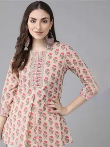 SITA FASHION HUB Women Ethnic Motifs Printed Pure Cotton A-Line Kurti