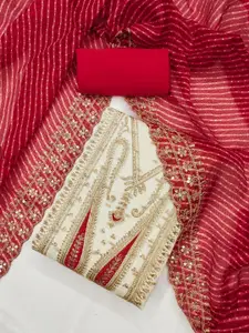 MANVAA Paisley Embroidered Sequinned Unstitched Dress Material