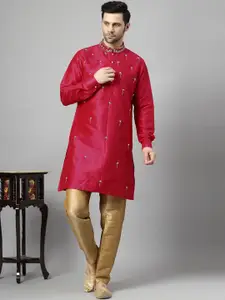 Utsav Fashion Ethnic Motifs Embroidered Beads and Stones Kurta with Trouser