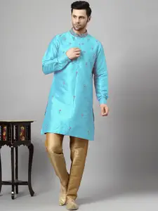 Utsav Fashion Ethnic Motifs Embroidered Beads and Stones Kurta with Trouser