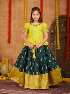 Sangria Girls Embroidered Ready to Wear Lehenga With Choli