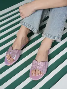 DressBerry Women Embellished Open Toe Flats