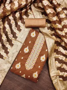 MANVAA Ethnic Motifs Woven Design Organza Unstitched Dress Material