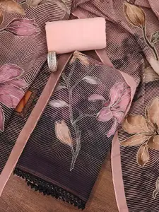 MANVAA Embellished Organza Unstitched Dress Material