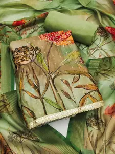 MANVAA Floral Embellished Sequinned Unstitched Dress Material