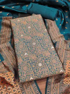 MANVAA Paisley Woven Design Zari Unstitched Dress Material