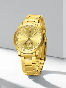 Naviforce Men Dial & Stainless Steel Straps Analogue Chronograph Watch NF9231_G G G