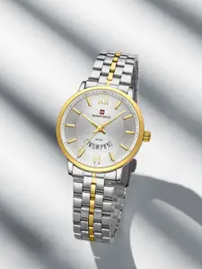 Naviforce Women Dial & Stainless Steel Straps Analogue Chronograph Watch NF9238L_S W G