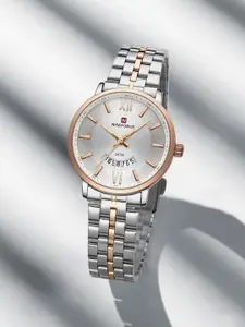 Naviforce Women Dial & Stainless Steel Straps Analogue Chronograph Watch NF9238L_S W RG