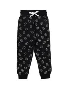 CRAZYPENGUIN ELITE Boys Printed Cotton Mid-Rise Joggers