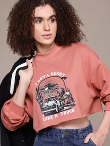 The Roadster Lifestyle Co. Women Printed Sweatshirt