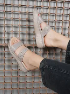 The Roadster Lifestyle Co. Women Casual Wedge-Heeled Sandals