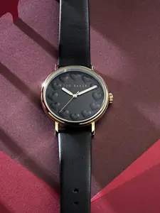 Ted Baker Women Printed Dial & Leather Straps Analogue Watch BKPPHSV019I