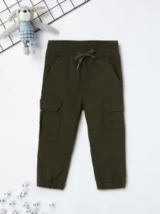 max Boys Mid-Rise Regular Fit Cotton Joggers