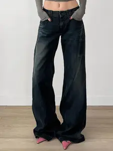 StyleCast x Revolte Women Relaxed Fit Light Fade Jeans