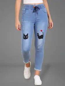 Moda Rapido Women Cotton Mid-Rise Slim Fit Cropped Denim Jeans