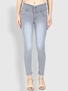 Moda Rapido Women Cotton Slim Fit Heavy Fade Low-Rise Denim Cropped Jeans