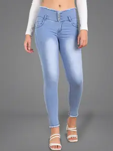 Moda Rapido Women Slim Fit Mid-Rise Clean Look Heavy Fade Cotton Jeans