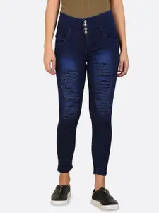 Moda Rapido Women Slim Fit Mildly Distressed Light Fade Cotton Jeans