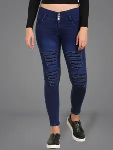 Moda Rapido Women Slim Fit Mid-Rise Mildly Distressed Jeans