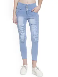 Moda Rapido Women Slim Fit Mildly Distressed Heavy Fade Jeans