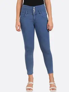 Moda Rapido Women Cotton Mid-Rise Slim Fit Cropped Jeans